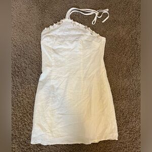 Never worn with tags; Forever 21 Seashell-Trim Halter Mini Dress